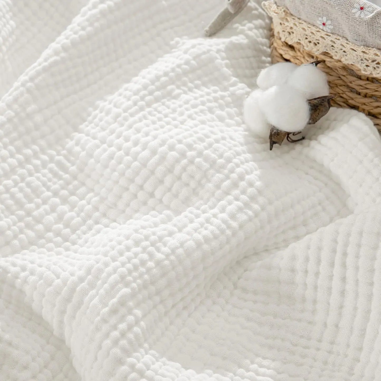 100% Cotton Double Gauze Fabric | DIY Sewing Material for Bedding & Towels