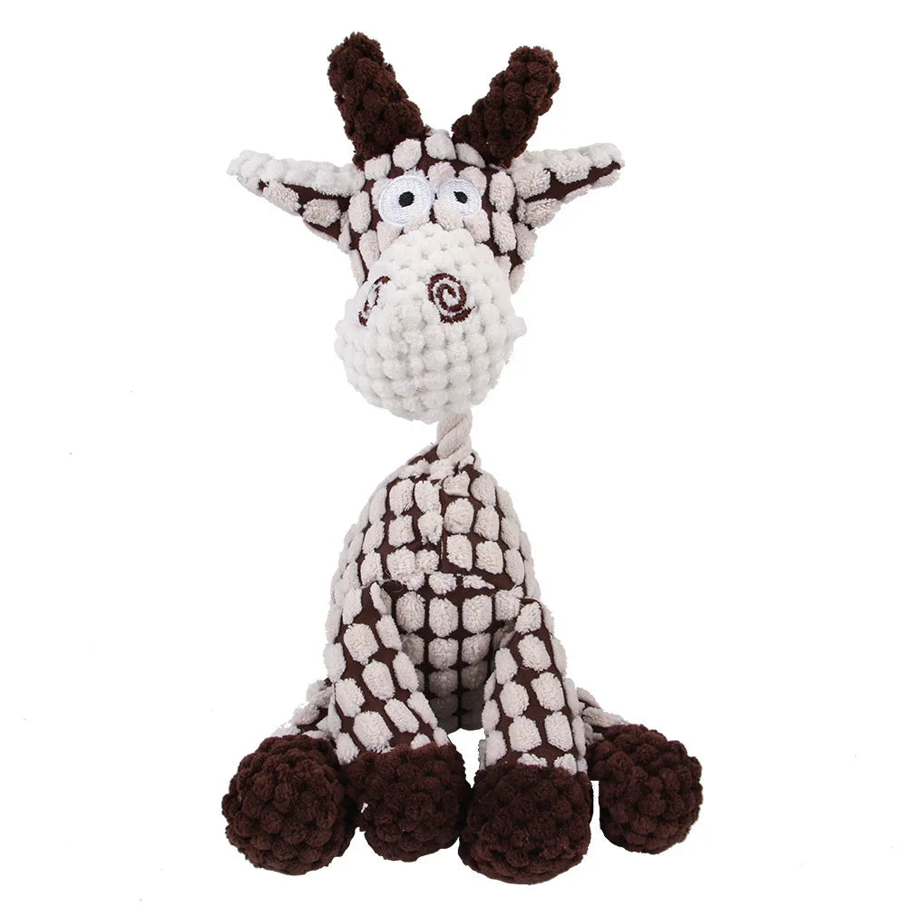 Plush Squeaky Donkey Dog Chew Toy | Interactive Teething Toy for Small Dogs