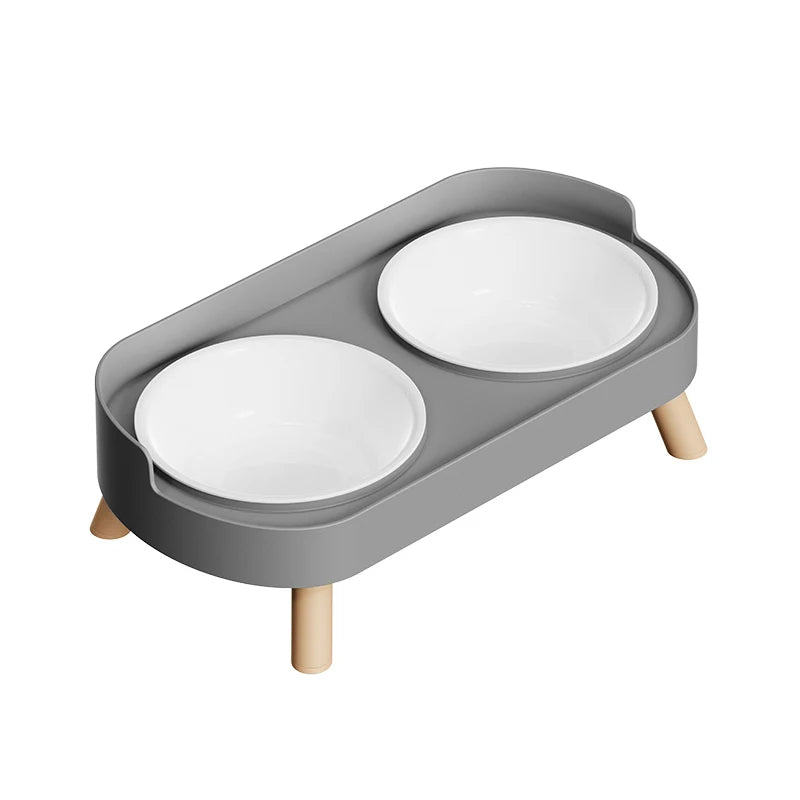 Colorful Stainless Steel Dog Double Bowl | Large Capacity Food & Water Feeder