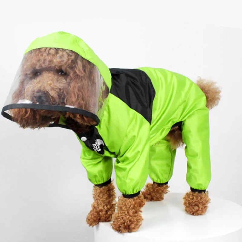 Waterproof Dog Raincoat Jumpsuit | Water Resistant Pet Jacket