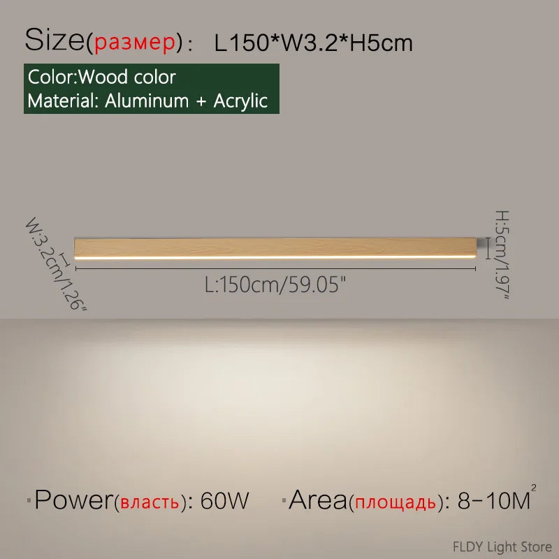Nordic Modern LED Ceiling Strip Light | Kitchen & Bedroom – Salexe