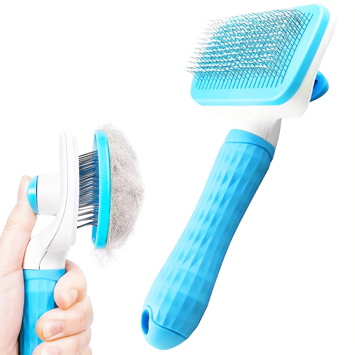 Self-Cleaning Pet Slicker Brush | Hair Removal Comb for Dogs