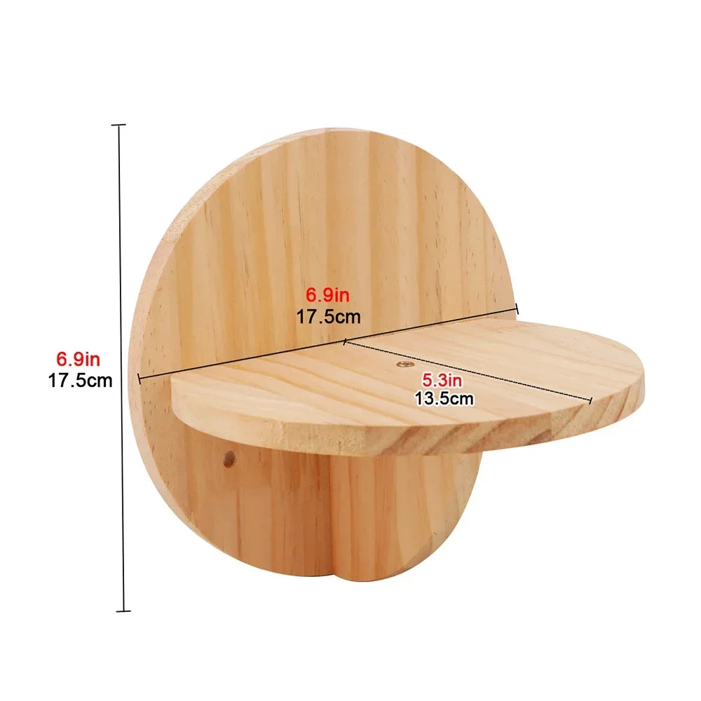 Wall Mounted Wooden Cat Tree Climbing Shelf | Sisal Rope Claw Grinding Indoor Furniture