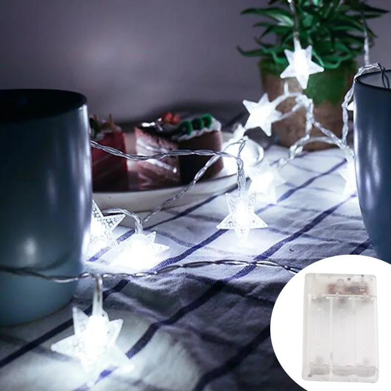 LED Star Fairy String Lights | Outdoor Garland Bulb for Party, Garden & Christmas