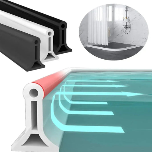 Silicone Bendable Water Retaining Strip | Shower Barrier for Bathroom & Kitchen