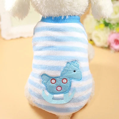 Soft Flannel Dog Puffer Vest | Warm Winter Sweater for Small Dogs