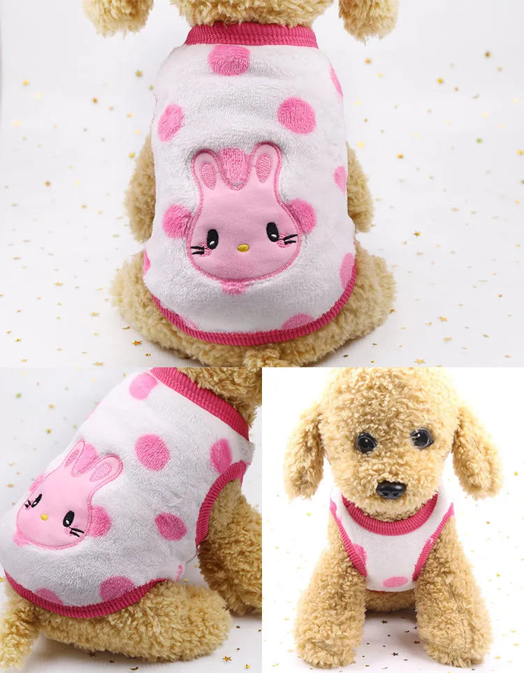 Soft Flannel Dog Puffer Vest | Warm Winter Sweater for Small Dogs