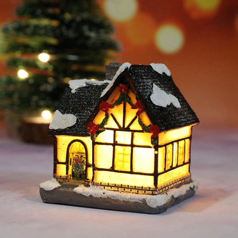 Christmas House Night Light Decoration | Battery Powered Xmas Bedroom Ornament