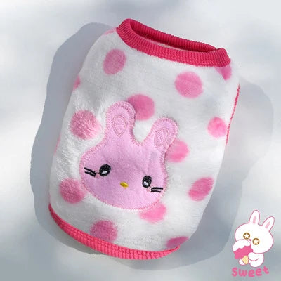 Soft Flannel Dog Puffer Vest | Warm Winter Sweater for Small Dogs