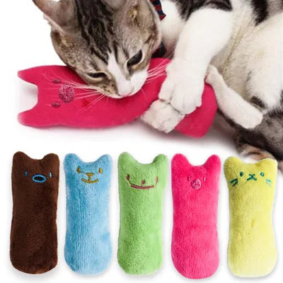 Catnip Plush Cat Chew Toy | Interactive Teeth Grinding Vocal Toy for Cats
