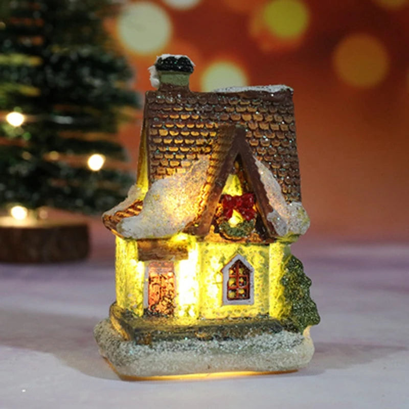 Christmas House Night Light Decoration | Battery Powered Xmas Bedroom Ornament