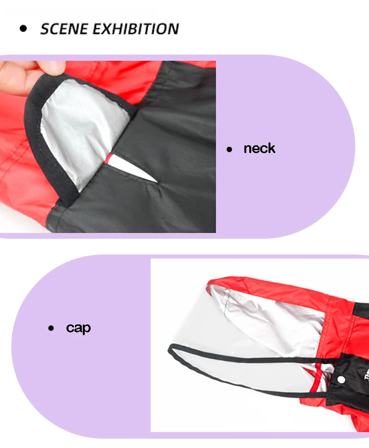Waterproof Dog Raincoat Jumpsuit | Water Resistant Pet Jacket