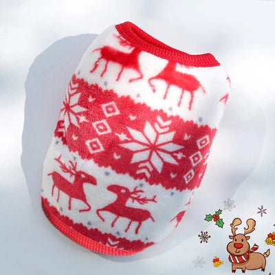Soft Flannel Dog Puffer Vest | Warm Winter Sweater for Small Dogs