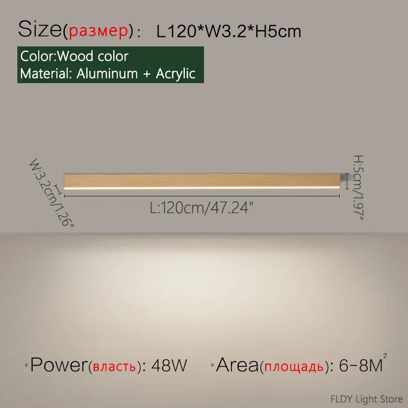 Nordic Modern LED Ceiling Strip Light | Kitchen & Bedroom – Salexe