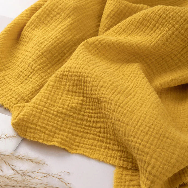 100% Cotton Double Gauze Fabric | DIY Sewing Material for Bedding & Towels