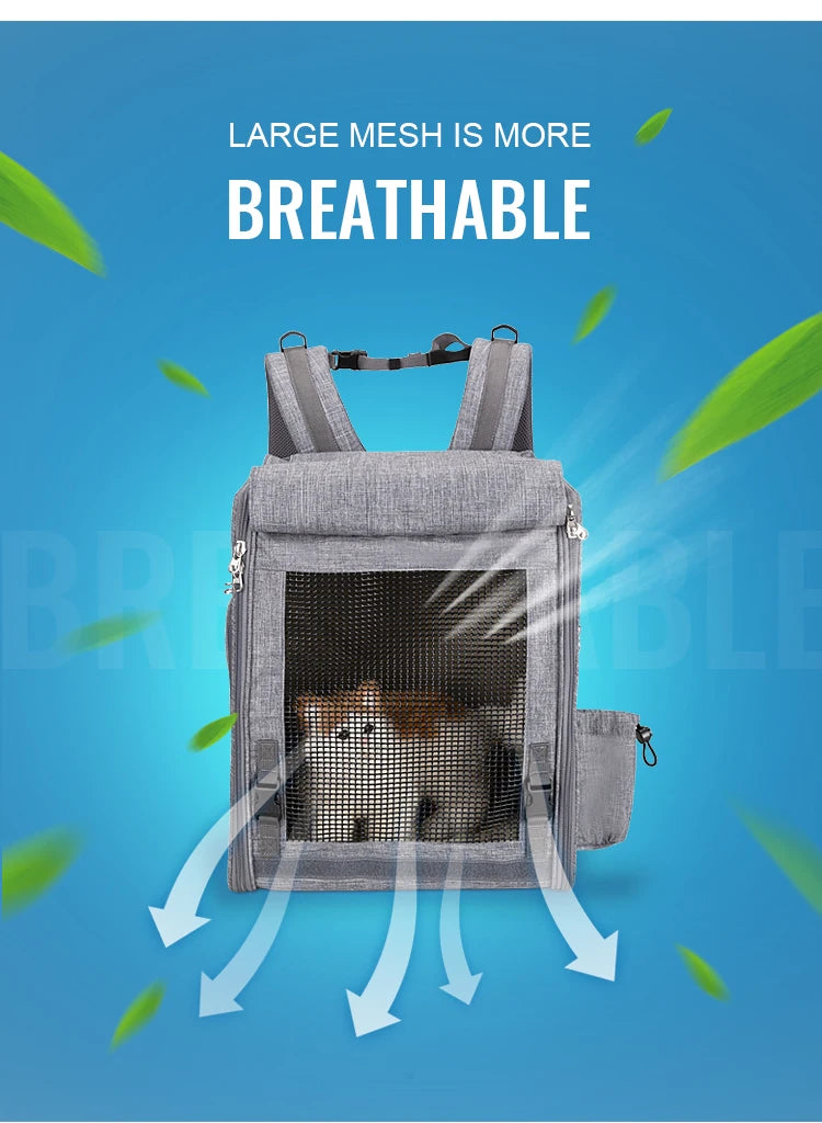 Breathable Nylon Pet Travel Carrier Bag | Outdoor Dog & Cat Carrier