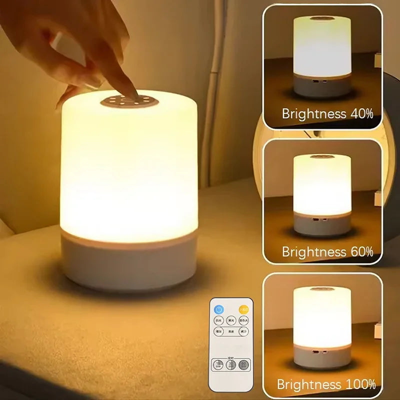 Dimmable Touch LED Bedside Table Lamp | Rechargeable Reading Night Light
