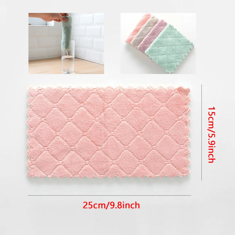 10PCS Kitchen Towels & Dishcloths Set | Colorful Small Dish Washing Rags
