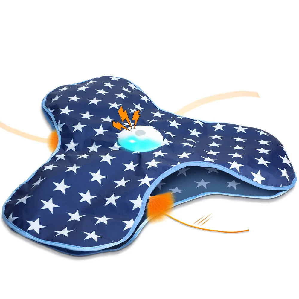 Smart Hide & Seek Cat Toy | Motion Activated Mouse & Feather Kitten Teaser