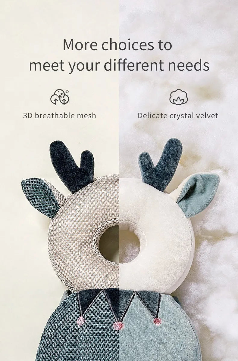 Baby Head Protection Headrest Cushion | Newborn Safety Pillow for Kids Bedding