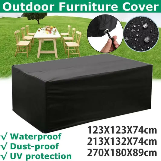 Waterproof Garden Table Furniture Cover | Windproof UV Oxford Cloth Protective Cover