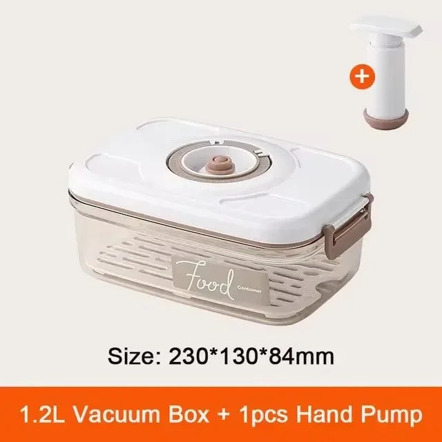 Vacuum Sealed Food Storage Container | Drainable Grain Tank Kitchen Organizer