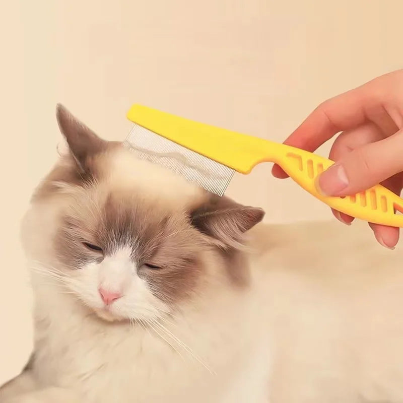 Stainless Steel Pet Flea & Shedding Comb | Grooming Brush for Dogs