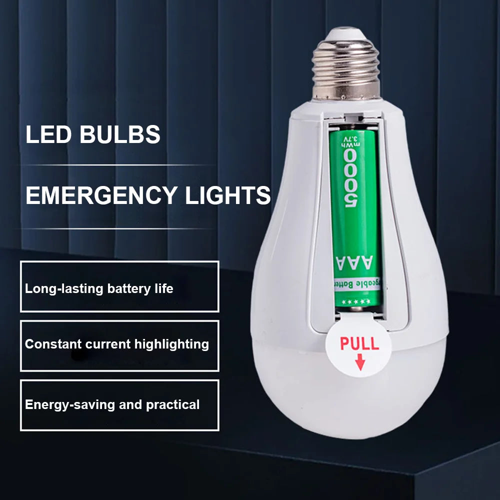 Smart Rechargeable Emergency LED Bulb | Flicker-Free Detachable Hook Light