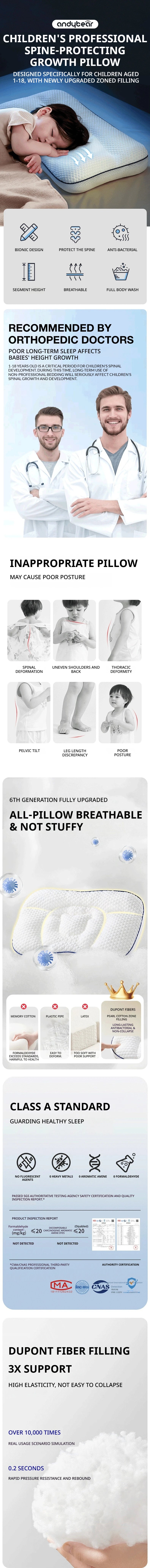 Newborn Baby Orthopedic Neck Pillow | Children's Travel & Bedding Support Pillow