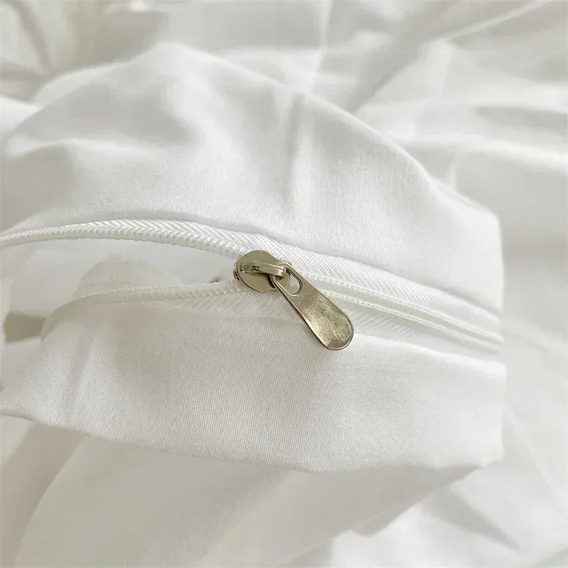 3D Twist Flower Pinch Pleated Bedding Set | Luxury Duvet Cover Queen & Double Size