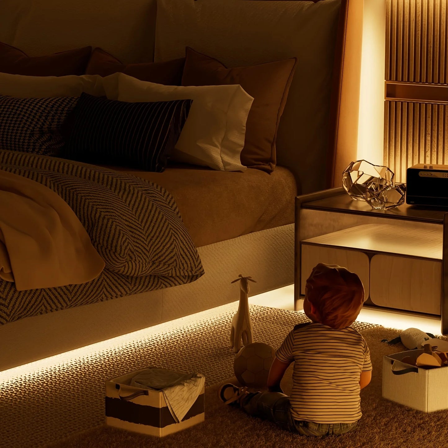 USB LED COB Light Strip with Touch Dimmer | Flexible Indoor TV & Wall Backlight