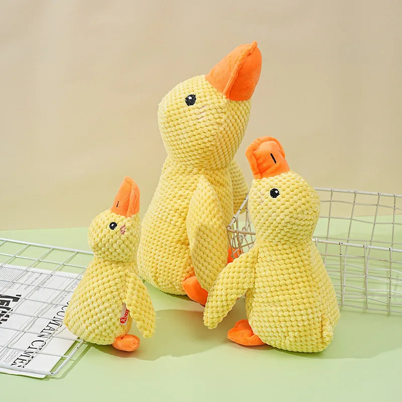 Plush Squeaky Duck Dog Toy | Bite Resistant Teeth Grinding Toy for Dogs