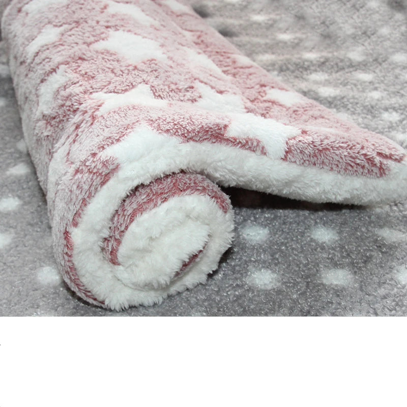 Flannel Dog Bed & Sleeping Mat | Thickened Blanket Rug for Small, Medium & Large Dogs
