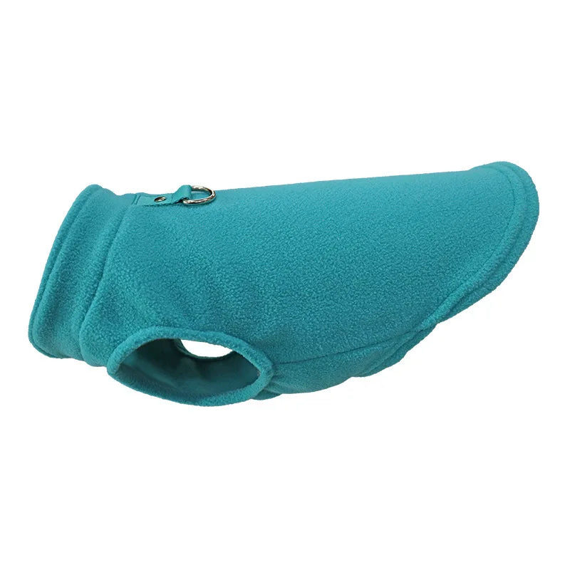 Warm Fleece Dog Jacket Vest with D-Ring