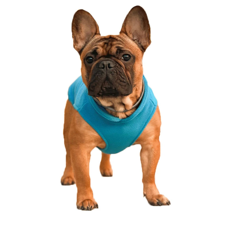 Warm Fleece Dog Jacket Vest with D-Ring
