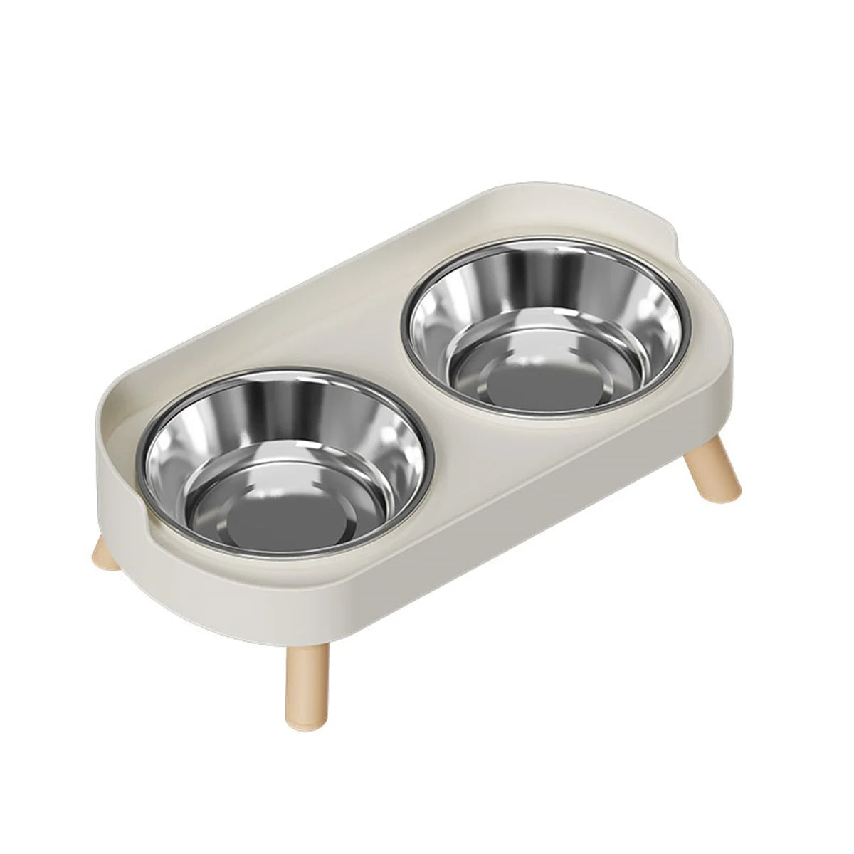 Colorful Stainless Steel Dog Double Bowl | Large Capacity Food & Water Feeder