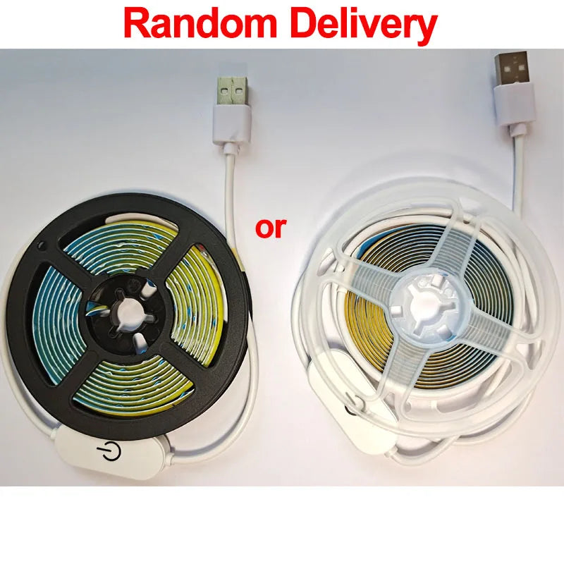 USB LED COB Light Strip with Touch Dimmer | Flexible Indoor TV & Wall Backlight