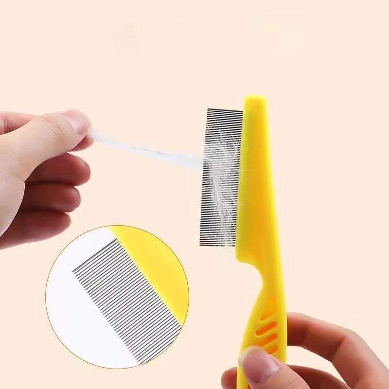 Stainless Steel Pet Flea & Shedding Comb | Grooming Brush for Dogs