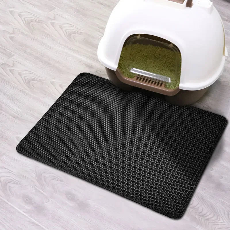 Waterproof Double Layer Cat Litter Mat | Non-Slip Washable Sand Pad with Gift