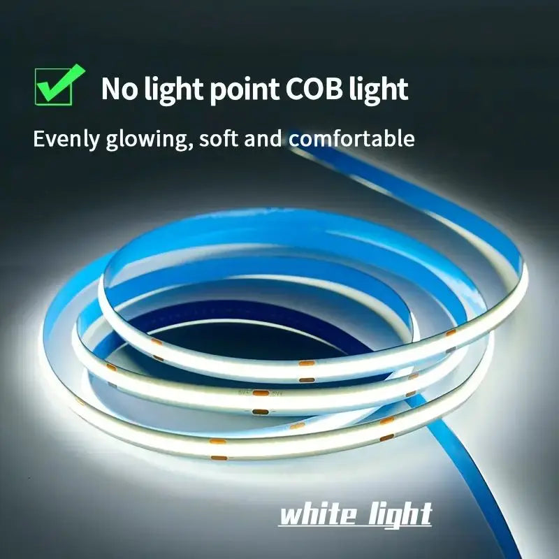 USB LED COB Light Strip with Touch Dimmer | Flexible Indoor TV & Wall Backlight