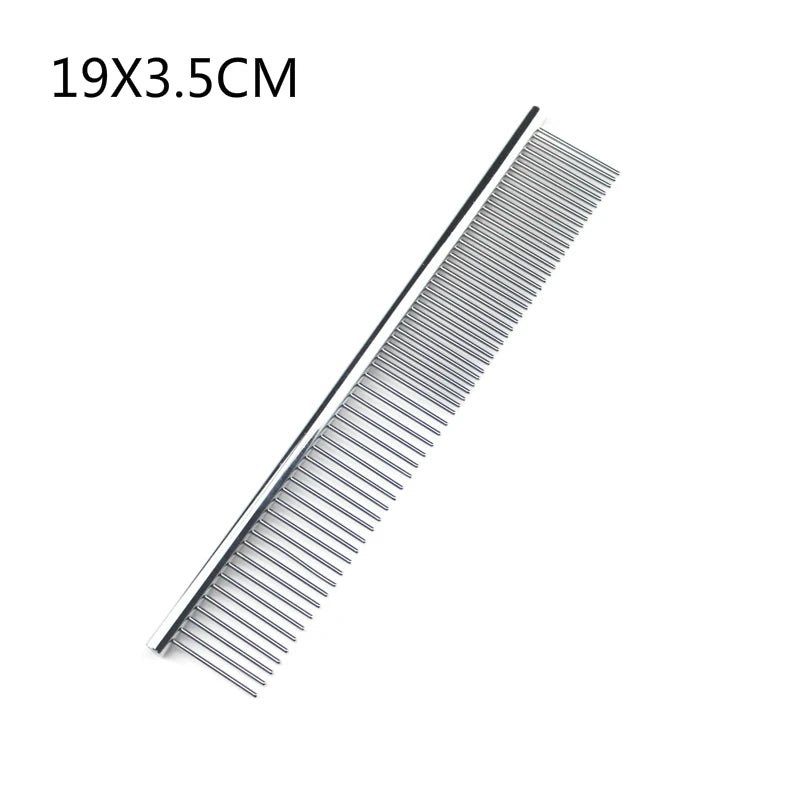 Stainless Steel Dog Dematting Comb | Fur Removal Brush for Long & Thick Hair
