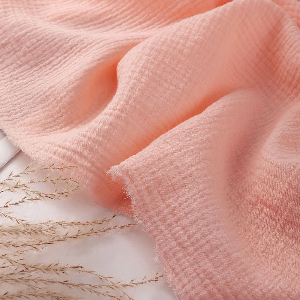 100% Cotton Double Gauze Fabric | DIY Sewing Material for Bedding & Towels