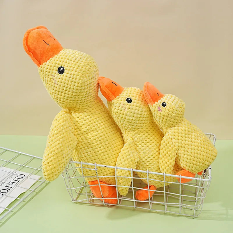Plush Squeaky Duck Dog Toy | Bite Resistant Teeth Grinding Toy for Dogs