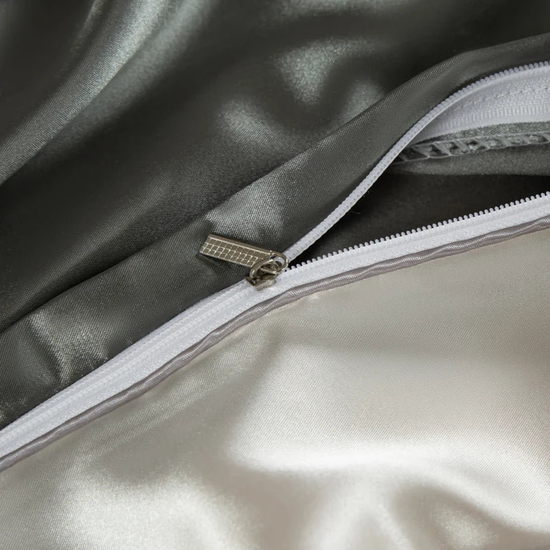 Silk Rayon Luxury Bedding Set | Duvet Cover, Fitted Sheet & Pillowcases King Queen Twin