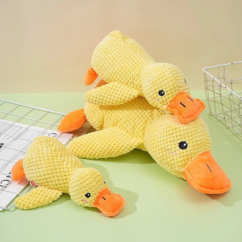 Plush Squeaky Duck Dog Toy | Bite Resistant Teeth Grinding Toy for Dogs