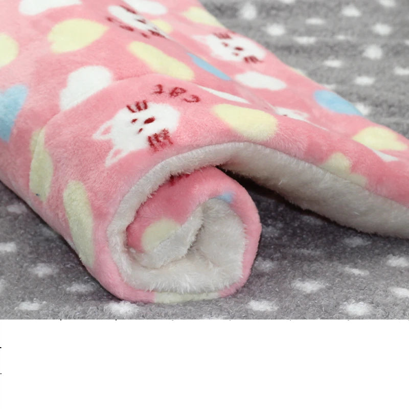 Flannel Dog Bed & Sleeping Mat | Thickened Blanket Rug for Small, Medium & Large Dogs