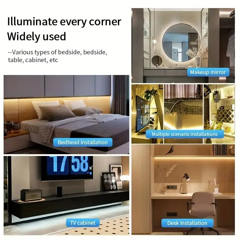 USB LED COB Light Strip with Touch Dimmer | Flexible Indoor TV & Wall Backlight