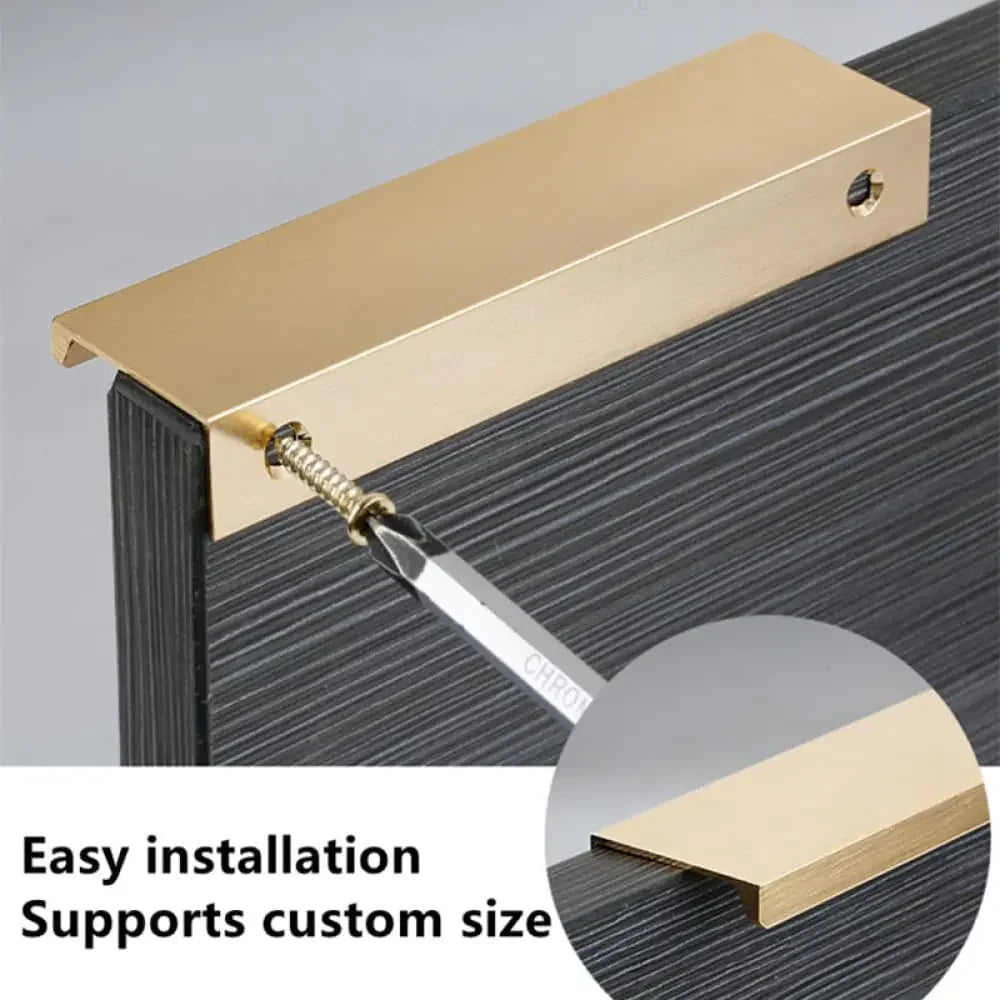 Aluminum Alloy Hidden Cabinet Pulls & Drawer Knobs | Kitchen Cupboard Door Handles