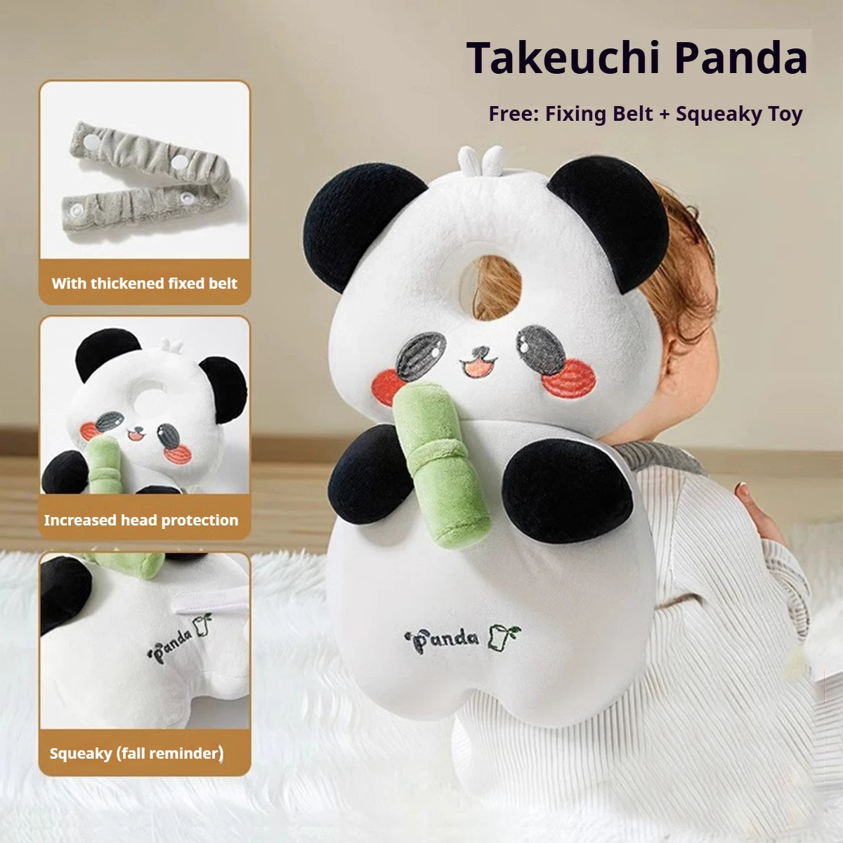 Baby Head Protection Headrest Cushion | Newborn Safety Pillow for Kids Bedding