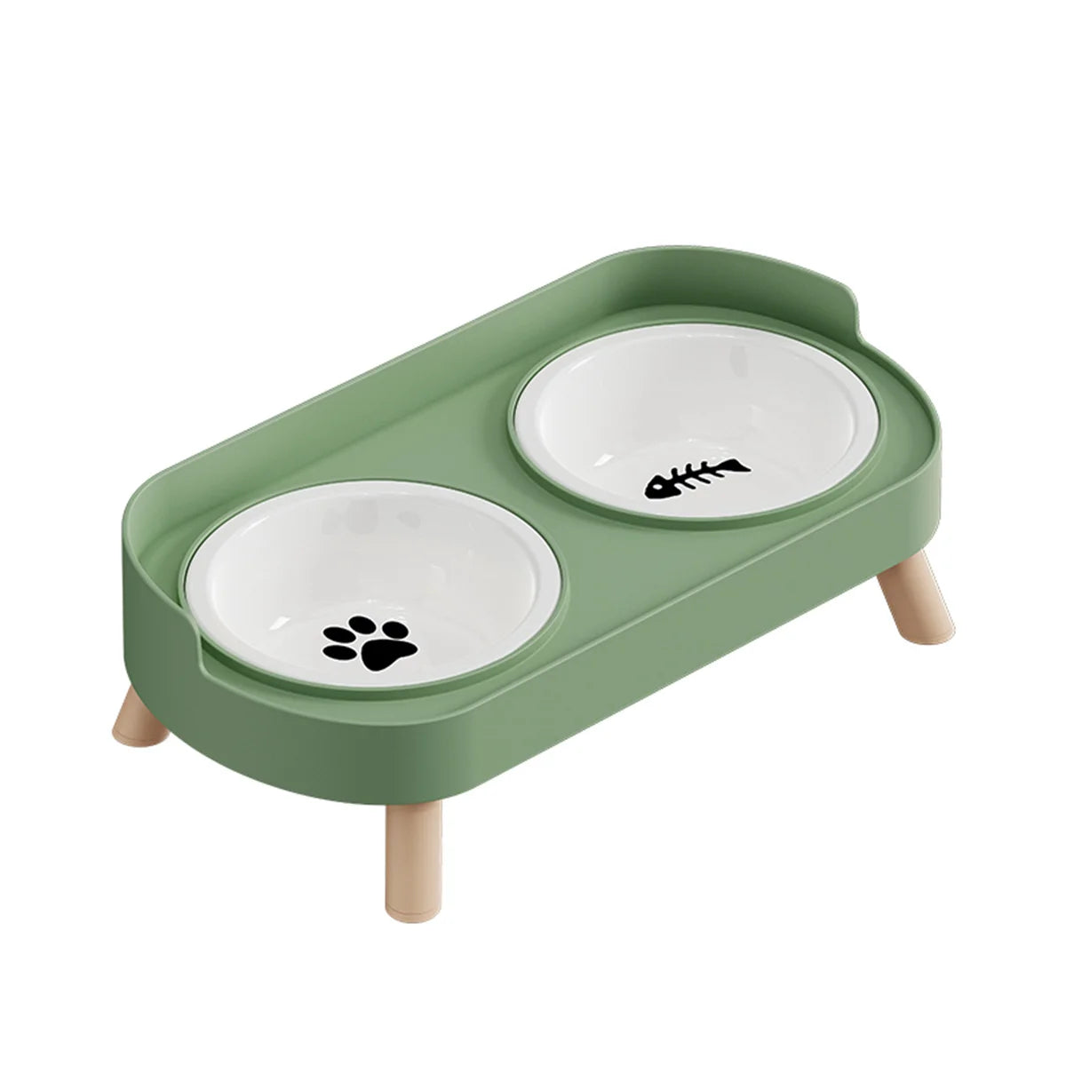 Colorful Stainless Steel Dog Double Bowl | Large Capacity Food & Water Feeder
